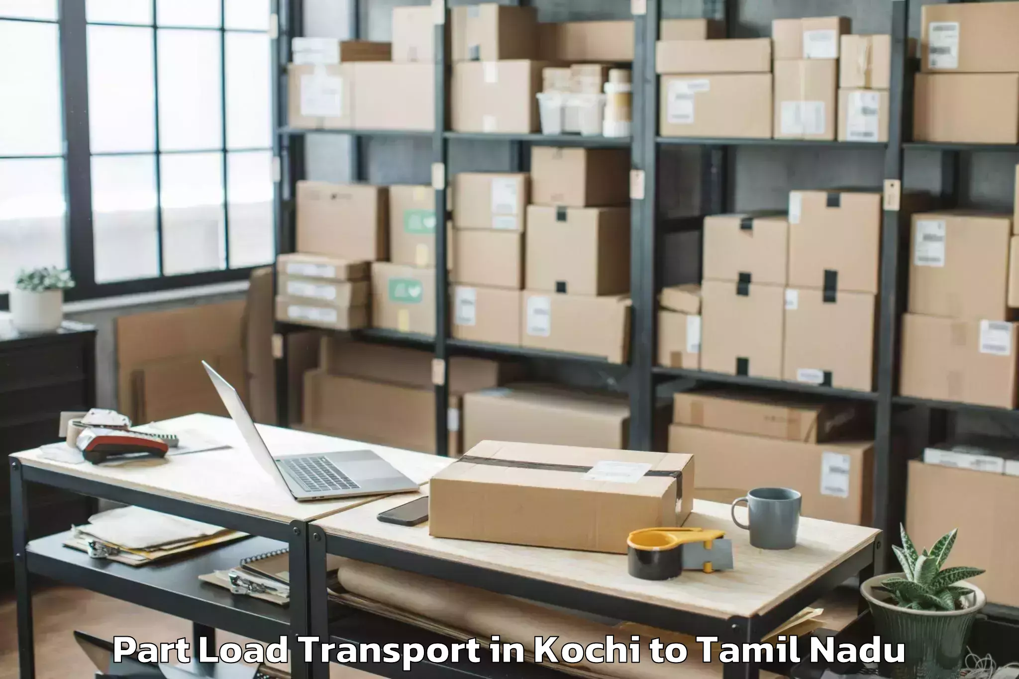 Professional Kochi to Uttiramerur Part Load Transport